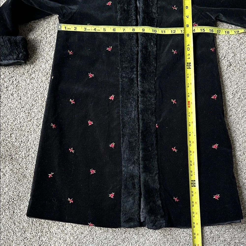 Gymboree Velvet Coat with‎ Faux fur trim and embroidery