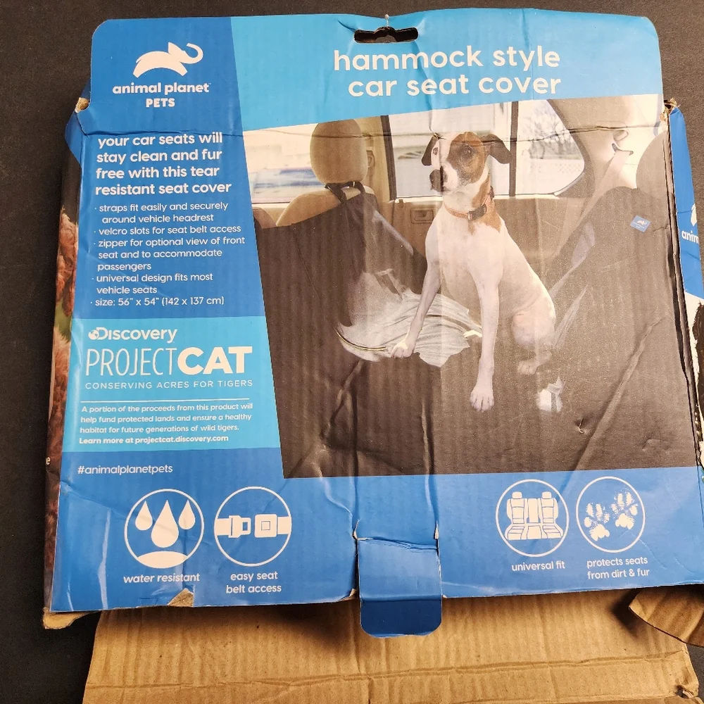 Animal Planet Hammock Style‎ Car Seat Cover Water Resistant Dog Pets Cat NWT