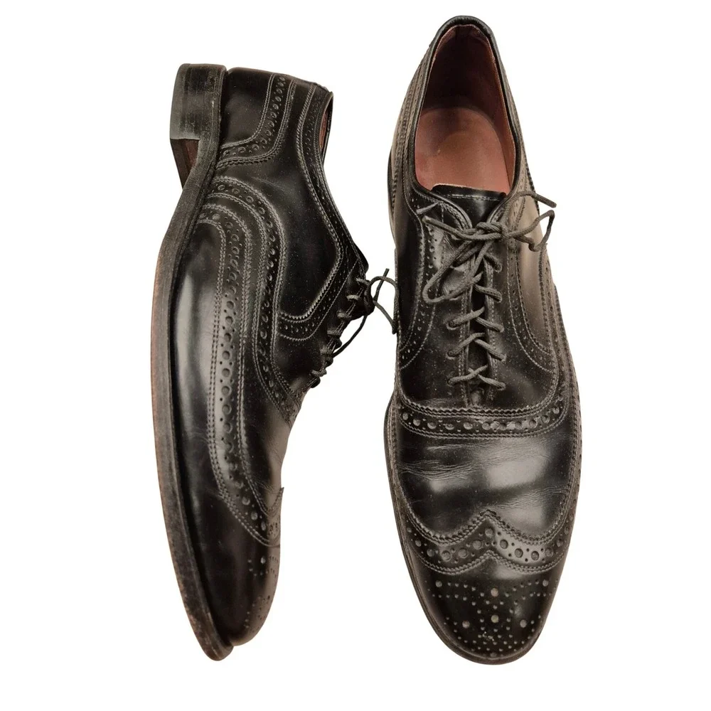 Allen Edmonds McAllister Wingtip Oxford Black Leather Dress Shoes Mens Sz 11.5 A