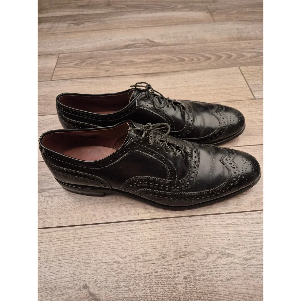 Allen Edmonds McAllister Wingtip Oxford Black Leather Dress Shoes Mens Sz 11.5 A