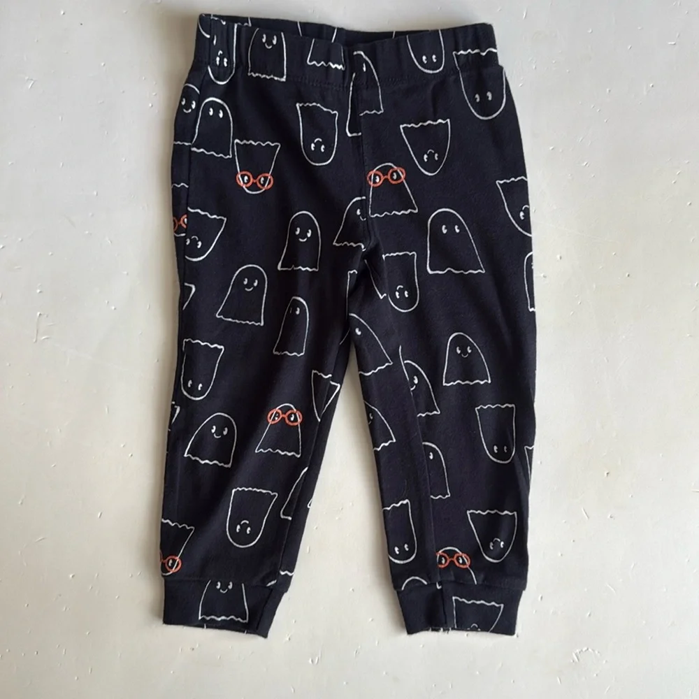Carter's “Little Boo” Halloween Shirt & Black Ghost Pants 24 Months