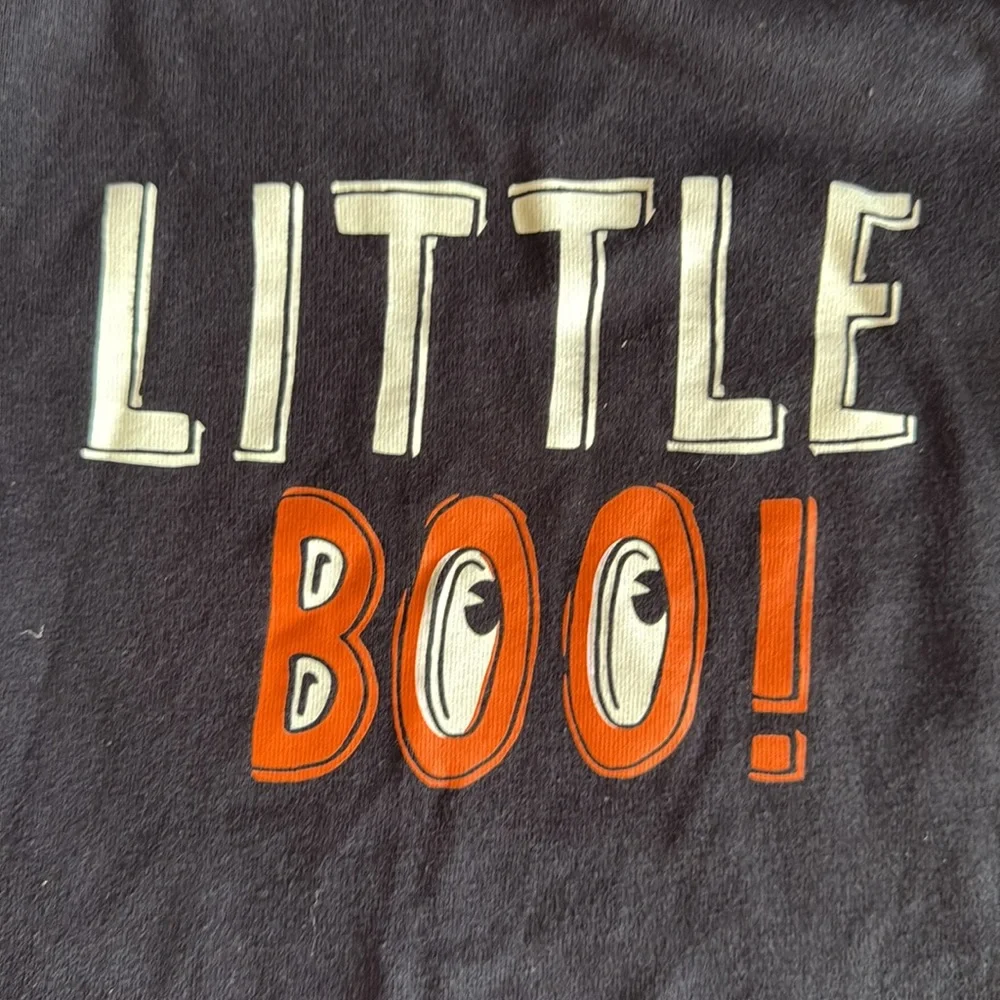 Carter's “Little Boo” Halloween Shirt & Black Ghost Pants 24 Months