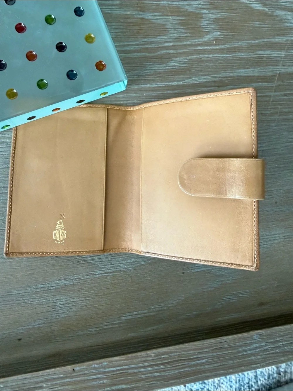 Mark Cross look leather tan