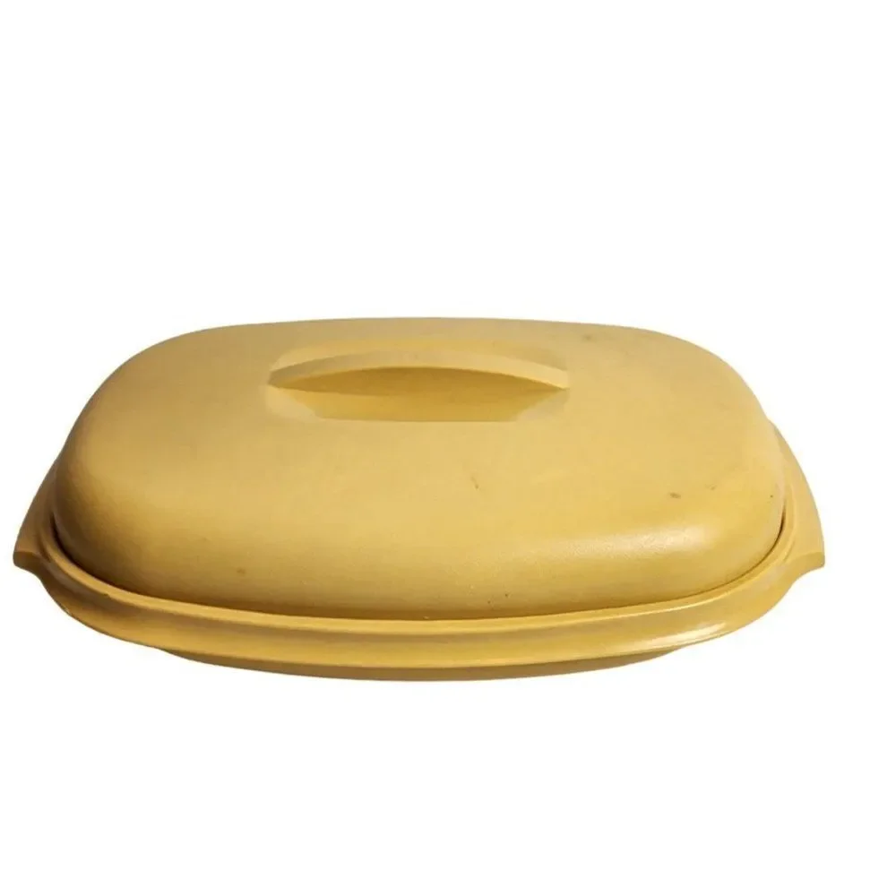 Vintage Harvest Gold Tupperware 2 Piece Steamer