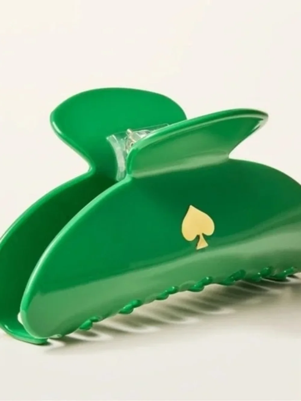 kate spade green enamel spade hair claw