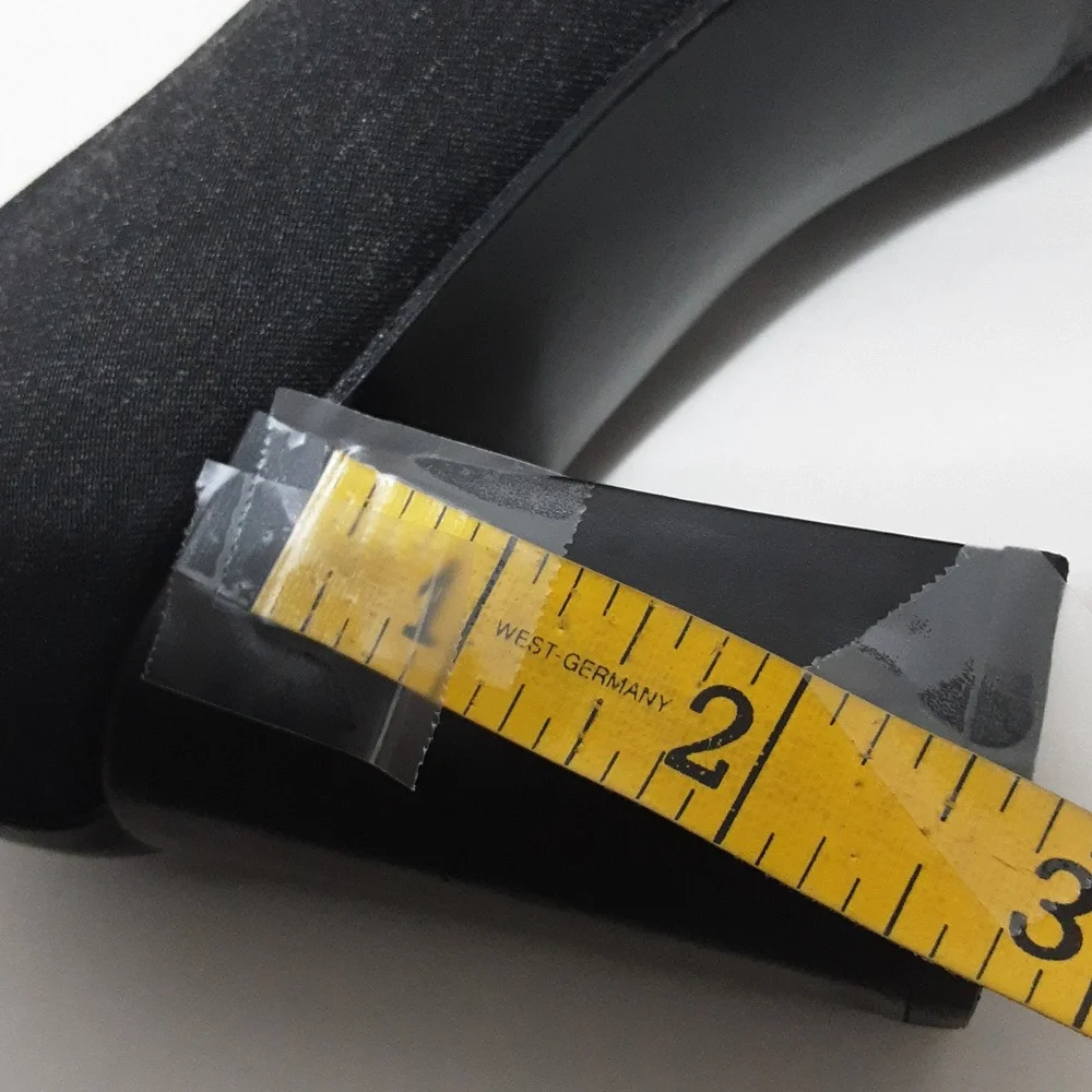 Stuart Weitzman Black Grayish Denim Platform‎ Heel