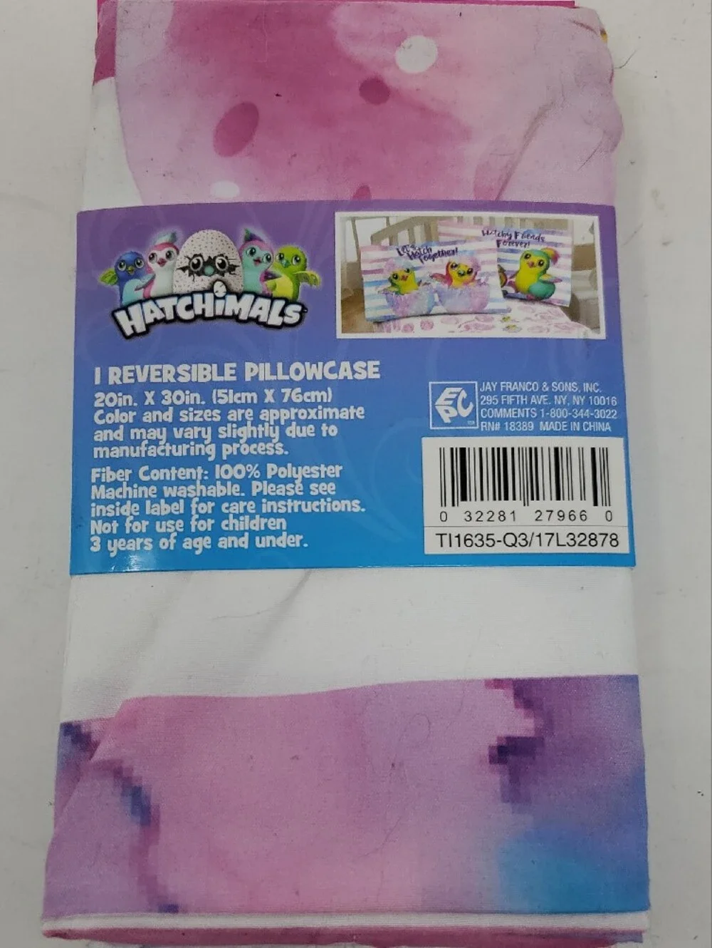 Hatchimals Pink Reversible Pillowcase - Kids Bedding