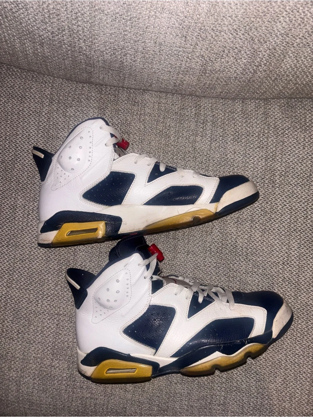 Jordan Kids Navy, White & Red High-Top Sneakers
