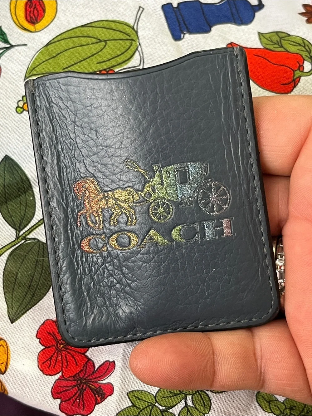 Coach compact leather