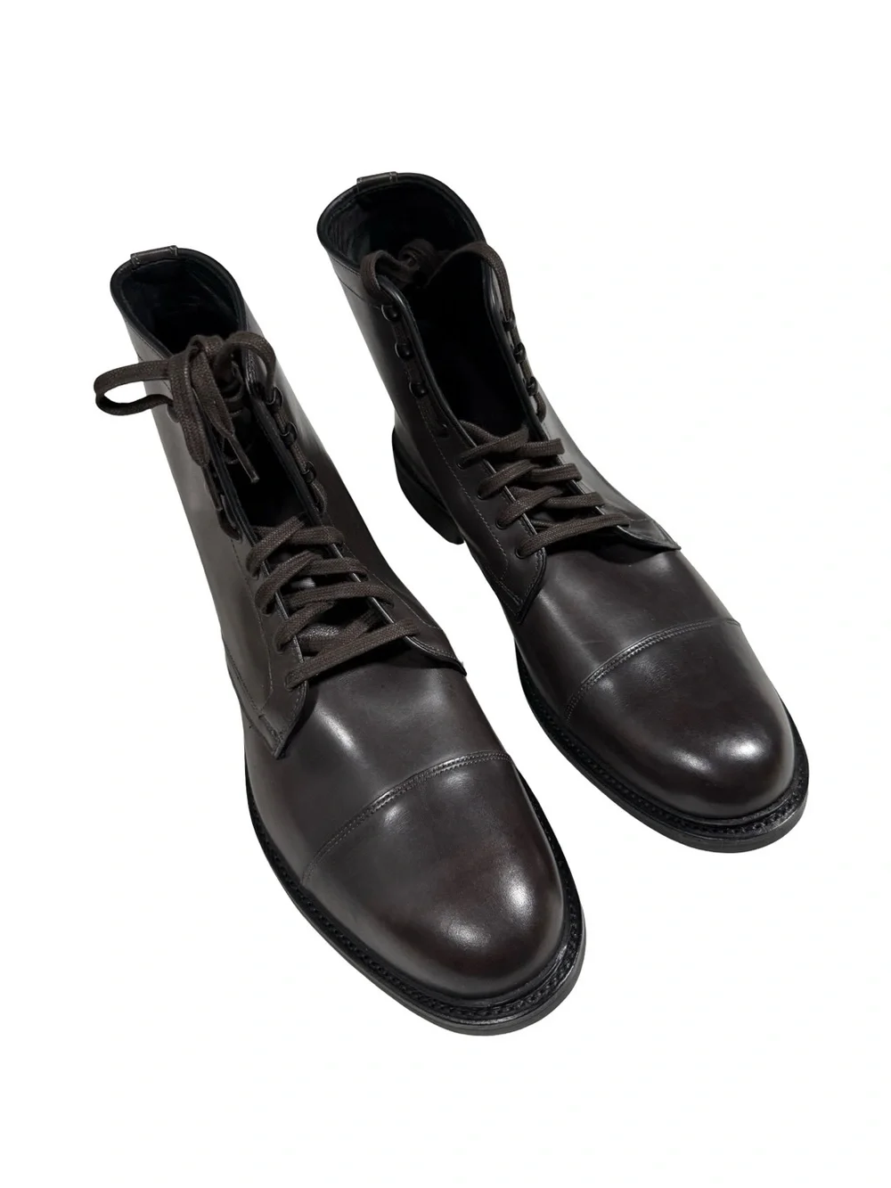 Allen Edmonds Landon Brown Leather Cap Toe Lace Up Boots Men’s Size 14 USA