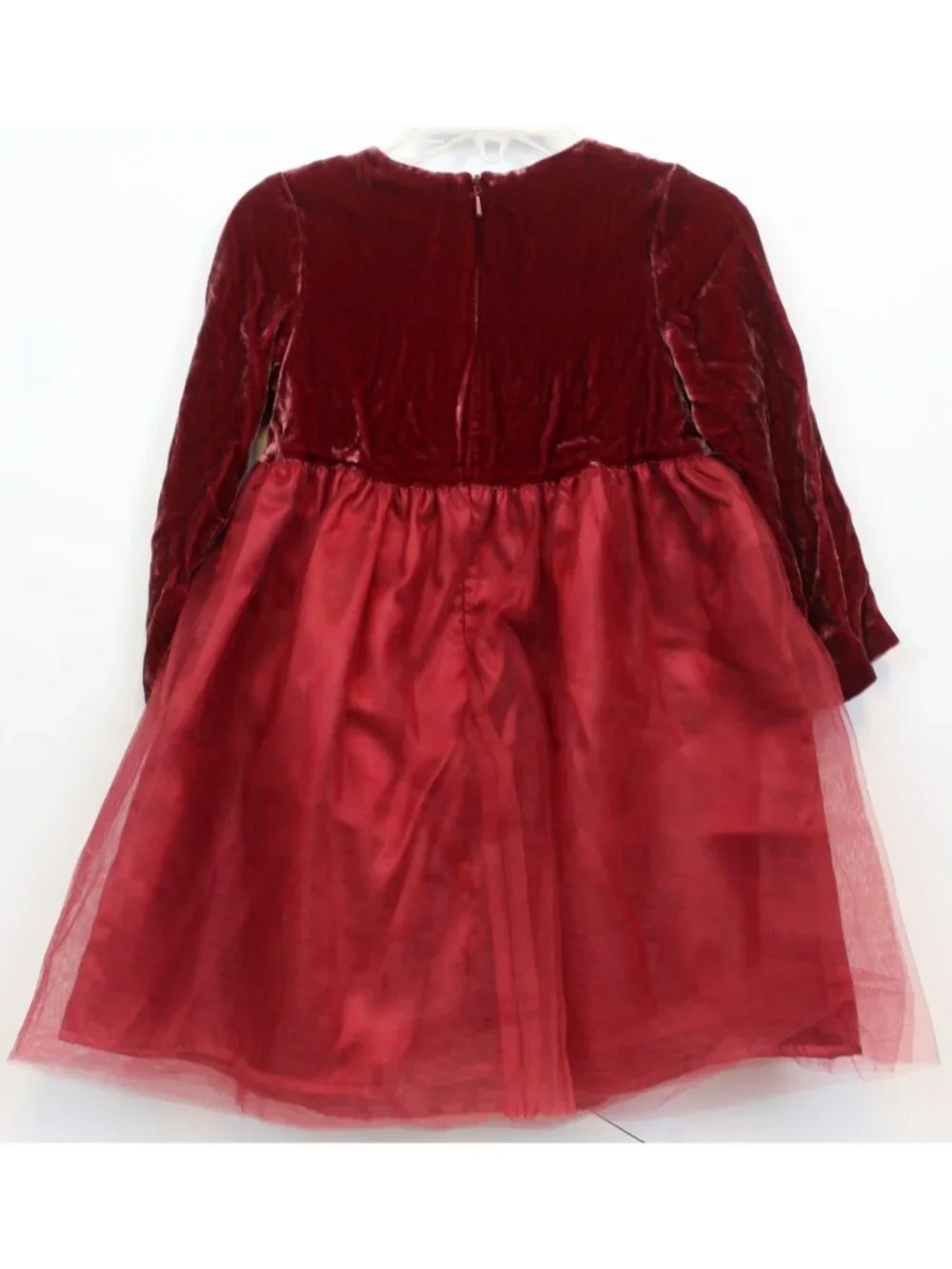 2005 Gymboree Holiday Traditions Red Dress sz 3 Velvet Tulle Rosettes Party Xmas