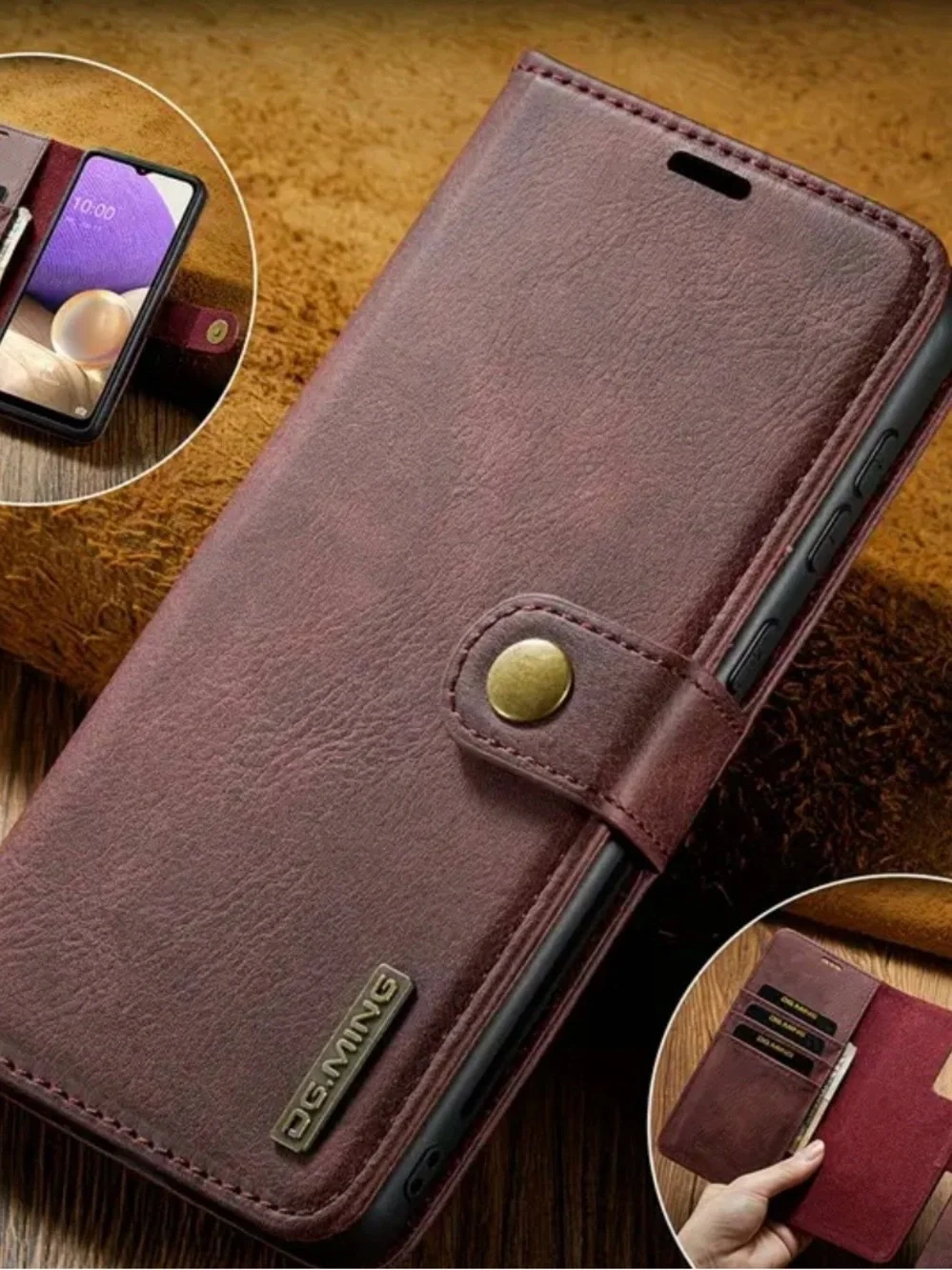 Samsung pixel pro Wallet Phone Case Folio Cover - Brown