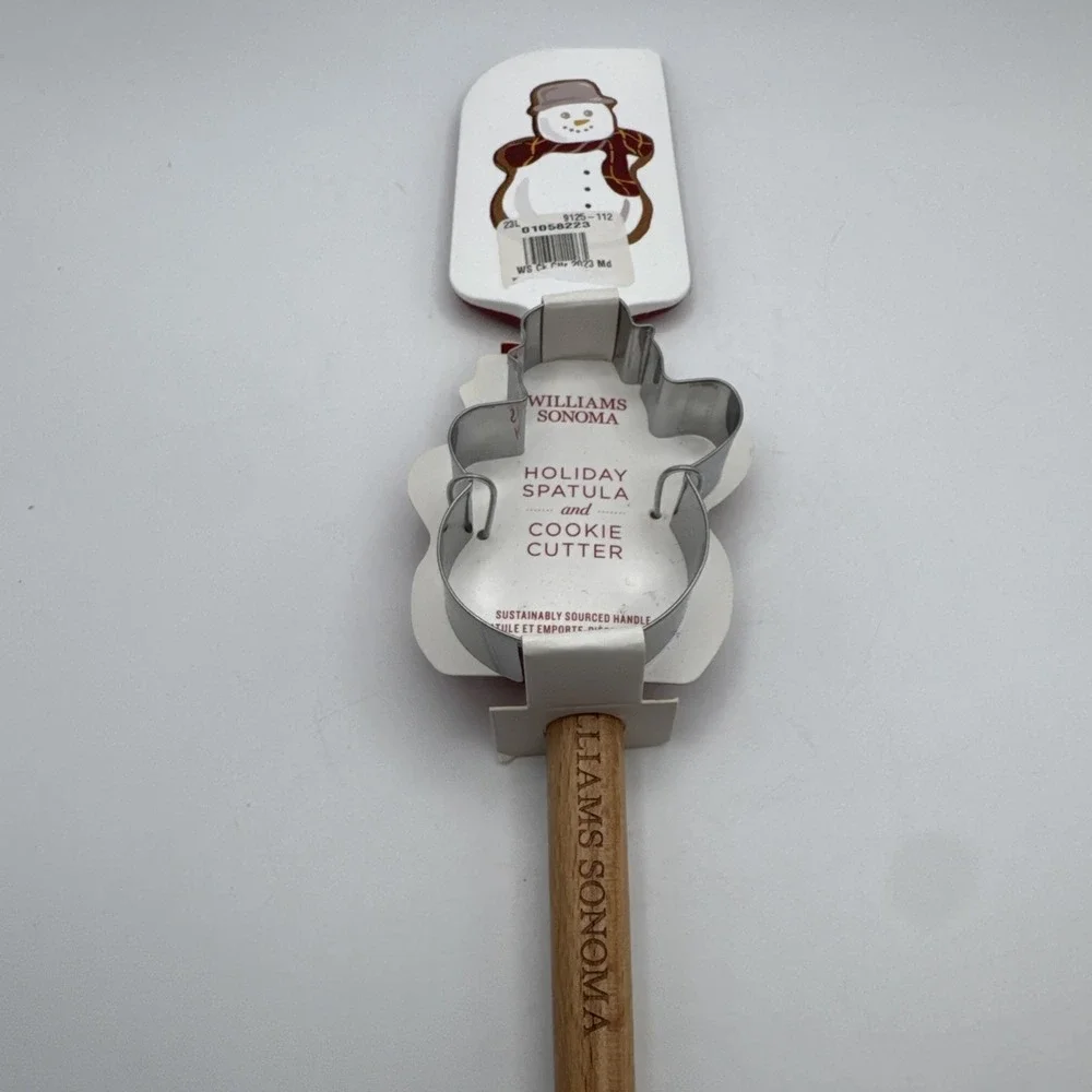 Williams Sonoma Snowman Logo Spatula + Cookie Cutter‎ Christmas Gift Set Winter