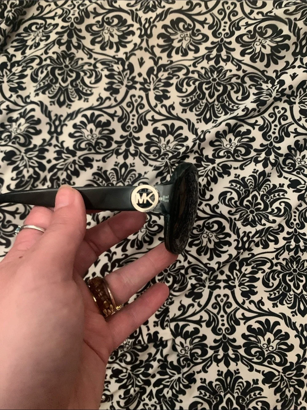 Michael Kors Oversized Black Round Women's Sunglasses