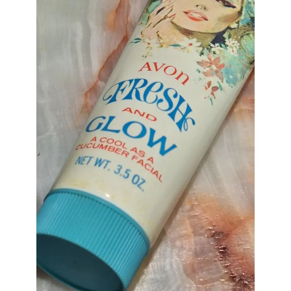 Collectible 1960s Avon Fresh & Glow Cucumber Facial Mask 3.5 Oz Full Unused Tube