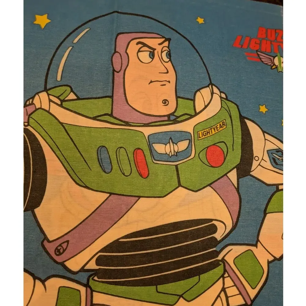 Vtg Toy Story Set of 2 Pillow Cases Woody and Buzz Lightyear