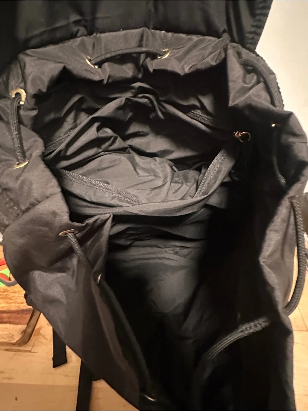 GANNI black recycled backpack