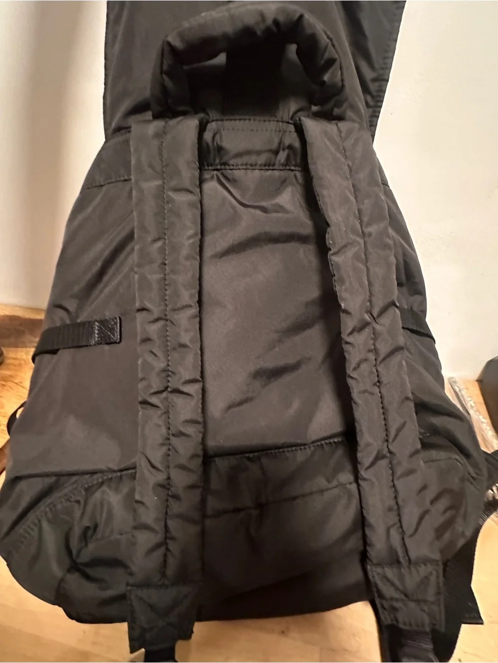 GANNI black recycled backpack