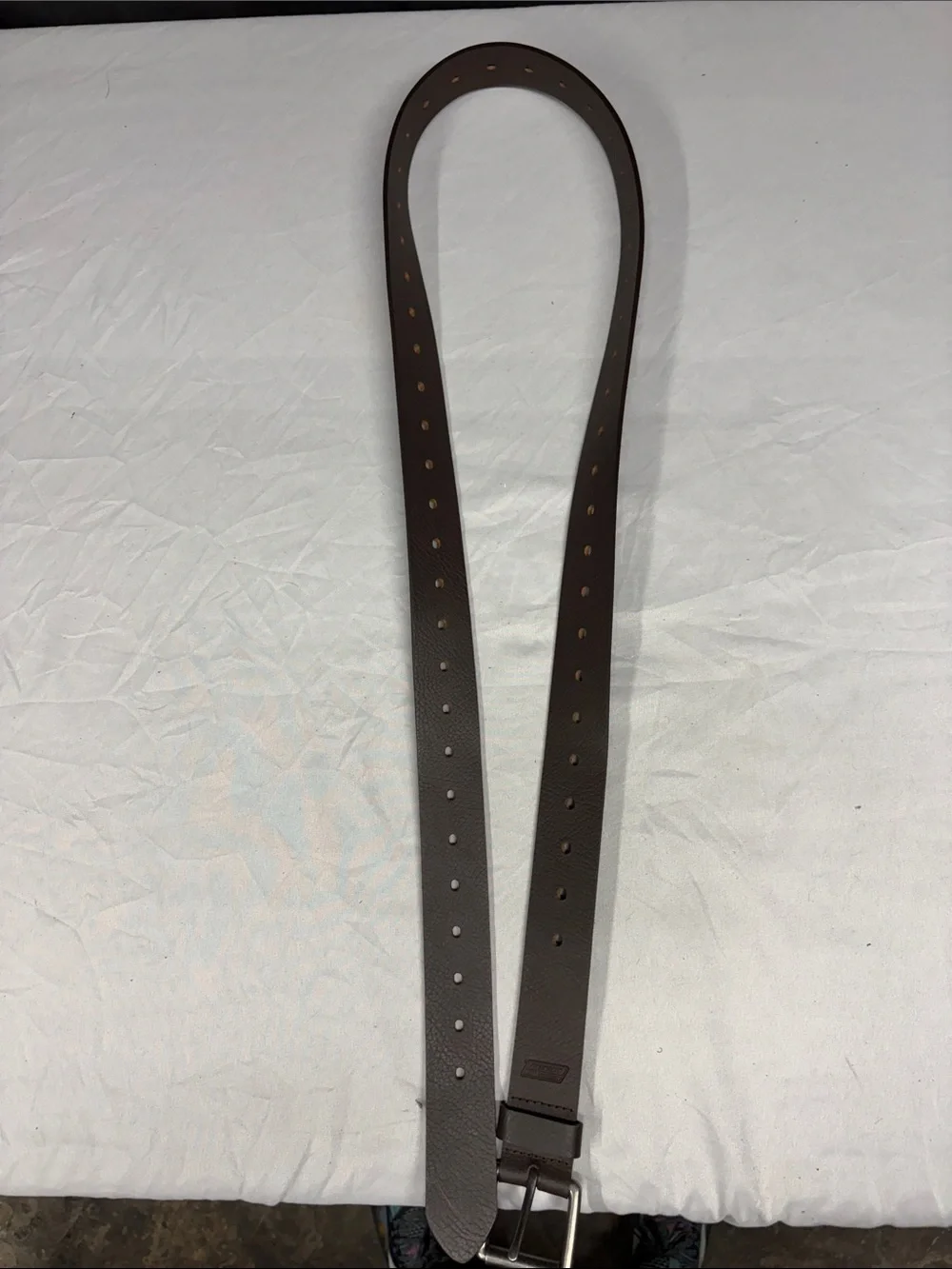 Dickies Brown Leather Men’s Belt with Metal Buckle