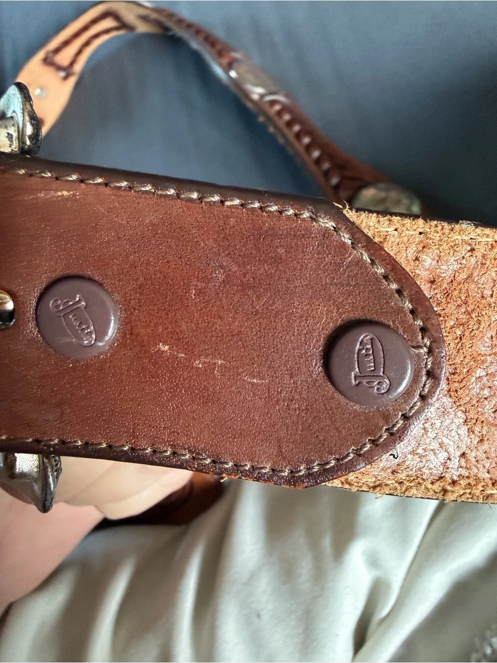 Justin Boots brown braided