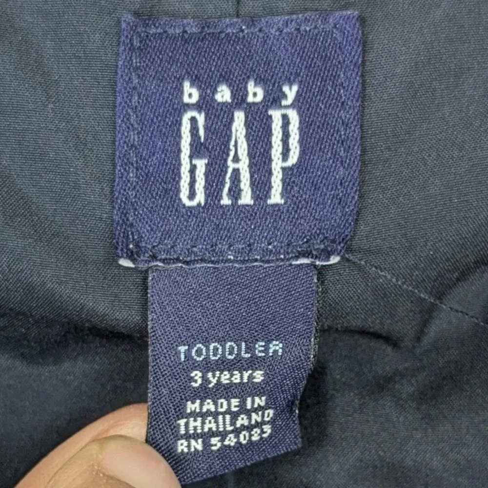 Vintage Y2K Baby Gap Toddler Boys Red Blue Plaid Hooded Windbreaker Jacket 3T