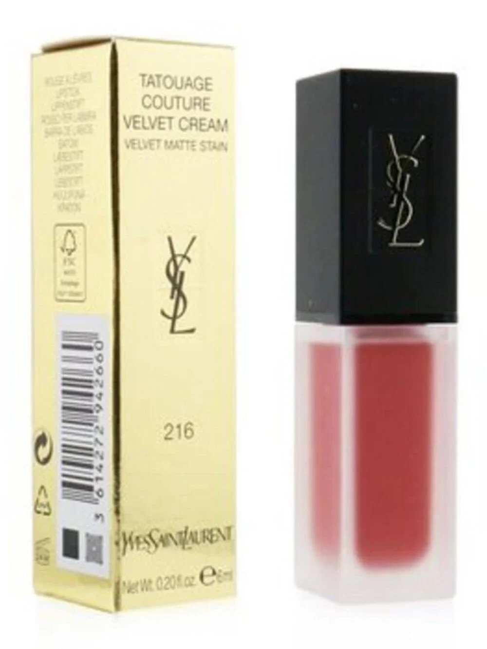 🧚‍♀️N°216 NUDE EMBLEM YSL RARE Tatouage Couture Matte Stain NWT