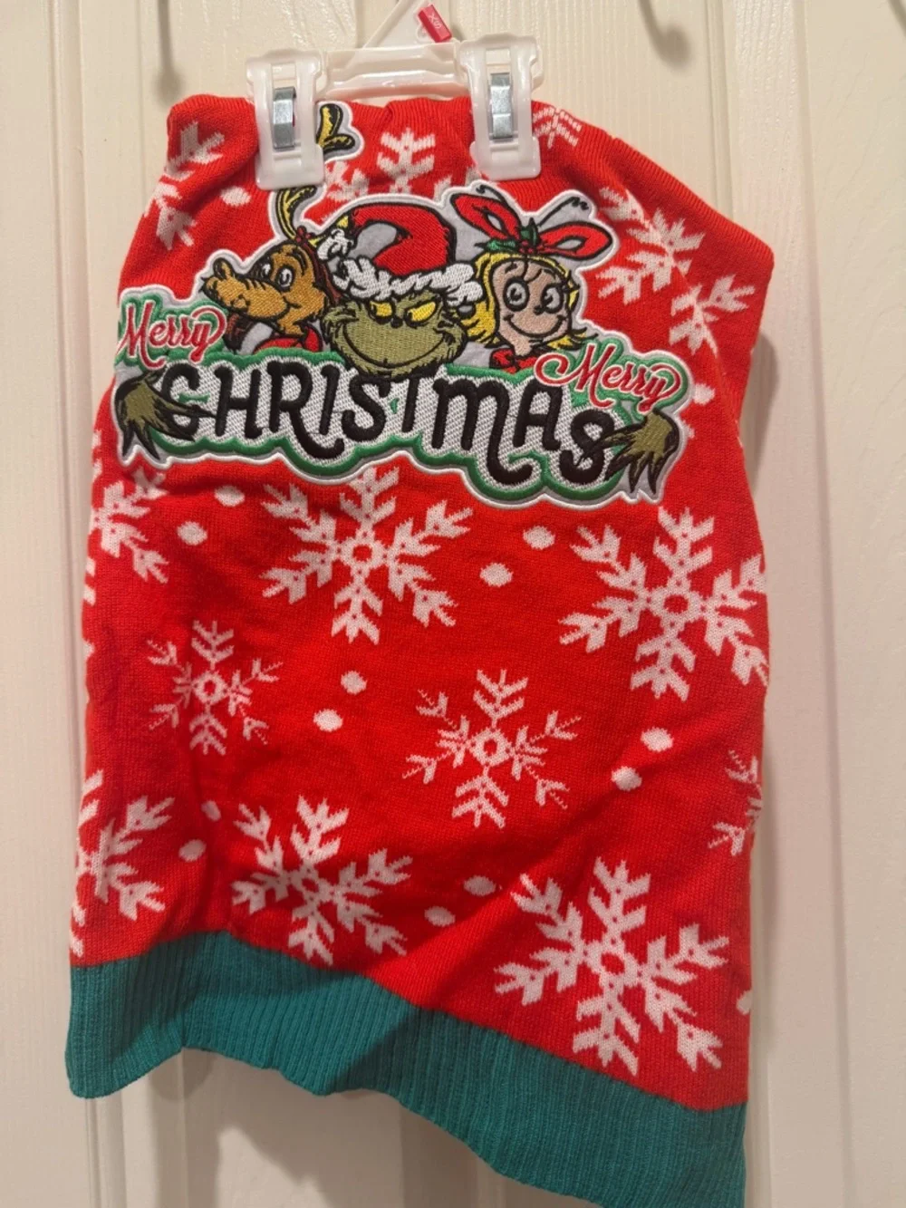 The Grinch! Dog Costume! Sweater Christmas xs