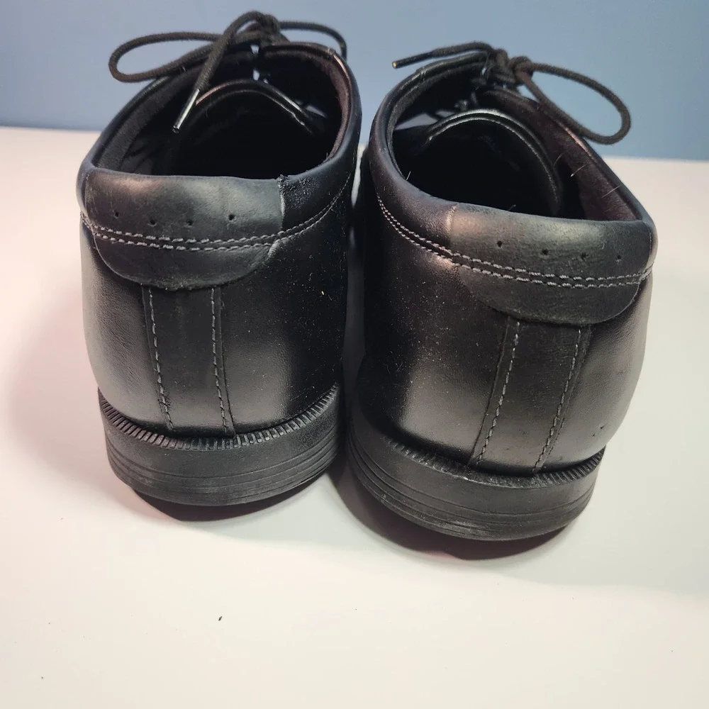 Nunn Bush Mens‎ Black Leather Dress Shoes Comfort Gel Size 12M Oxfords