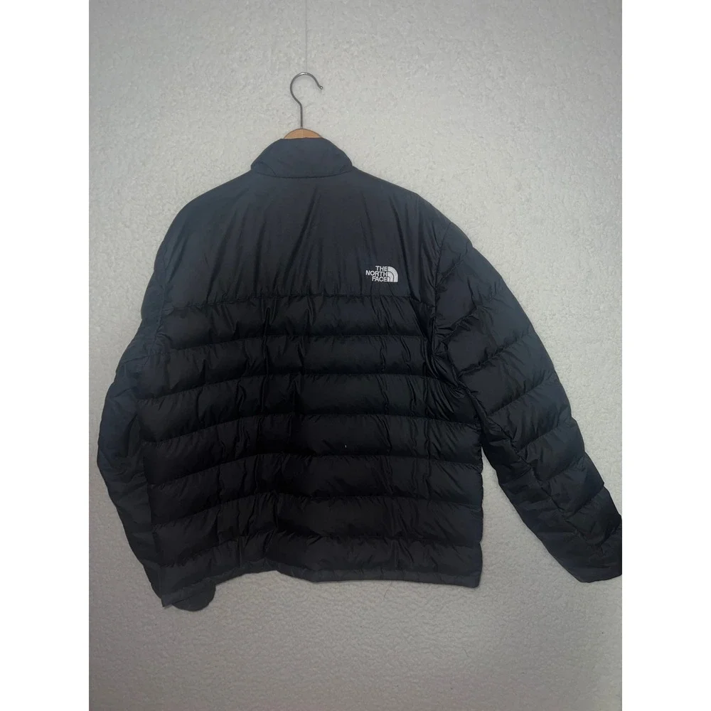 The North Face 550 Down Puffer Jacket Mens XL‎ Black Full Zip Quilted Coat