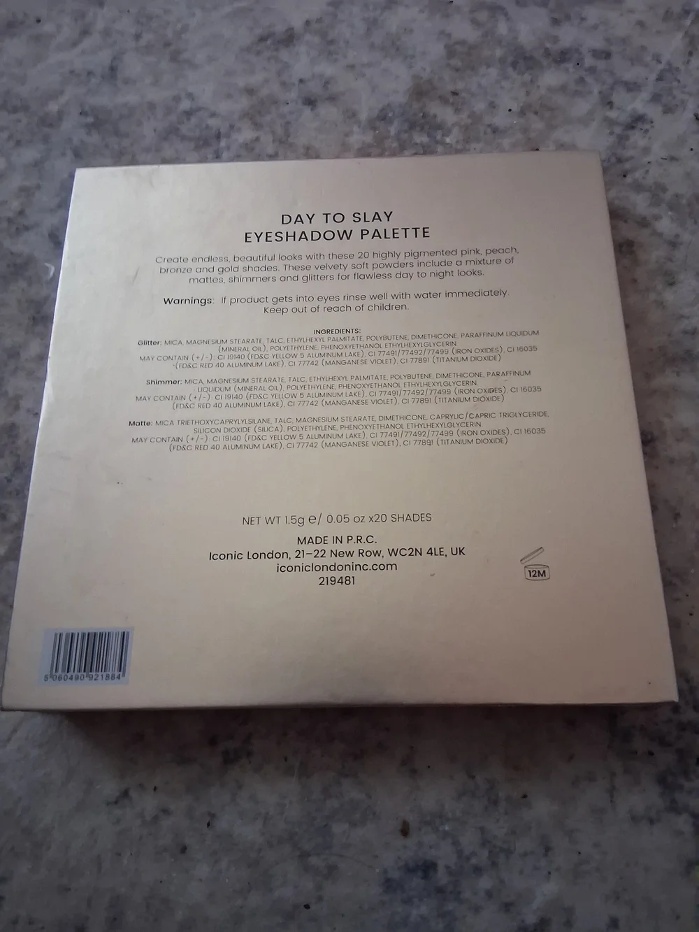 ICONIC London Eyeshadow Palette NWOT