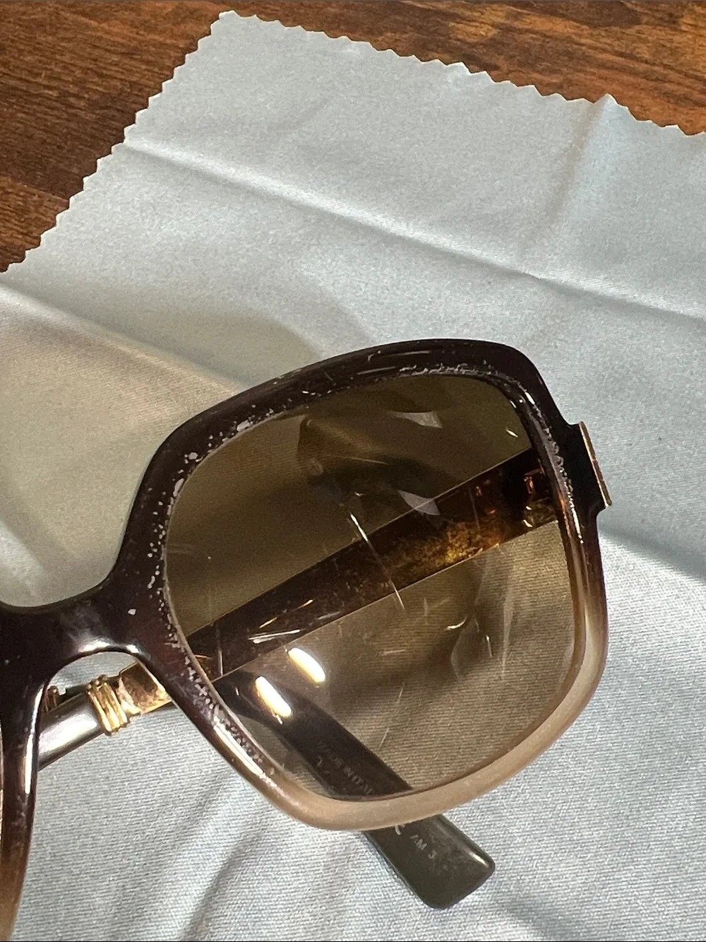 Dior Black Sunglasses with Gold Temples