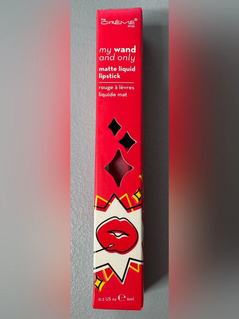 The Crème Shop my wand and only Matte Liquid Lipstick in what a melon red