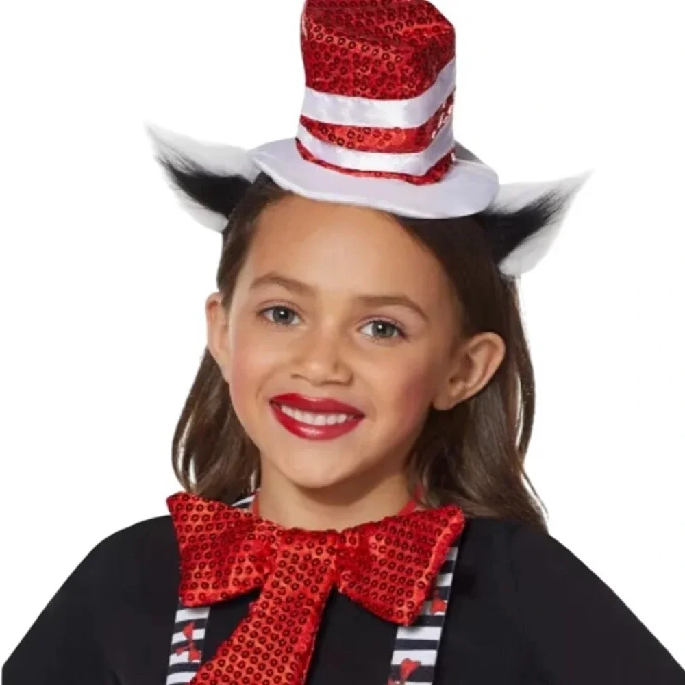 Cat in the Hat Deluxe Costume Kit Bowtie Headband Suspenders‎