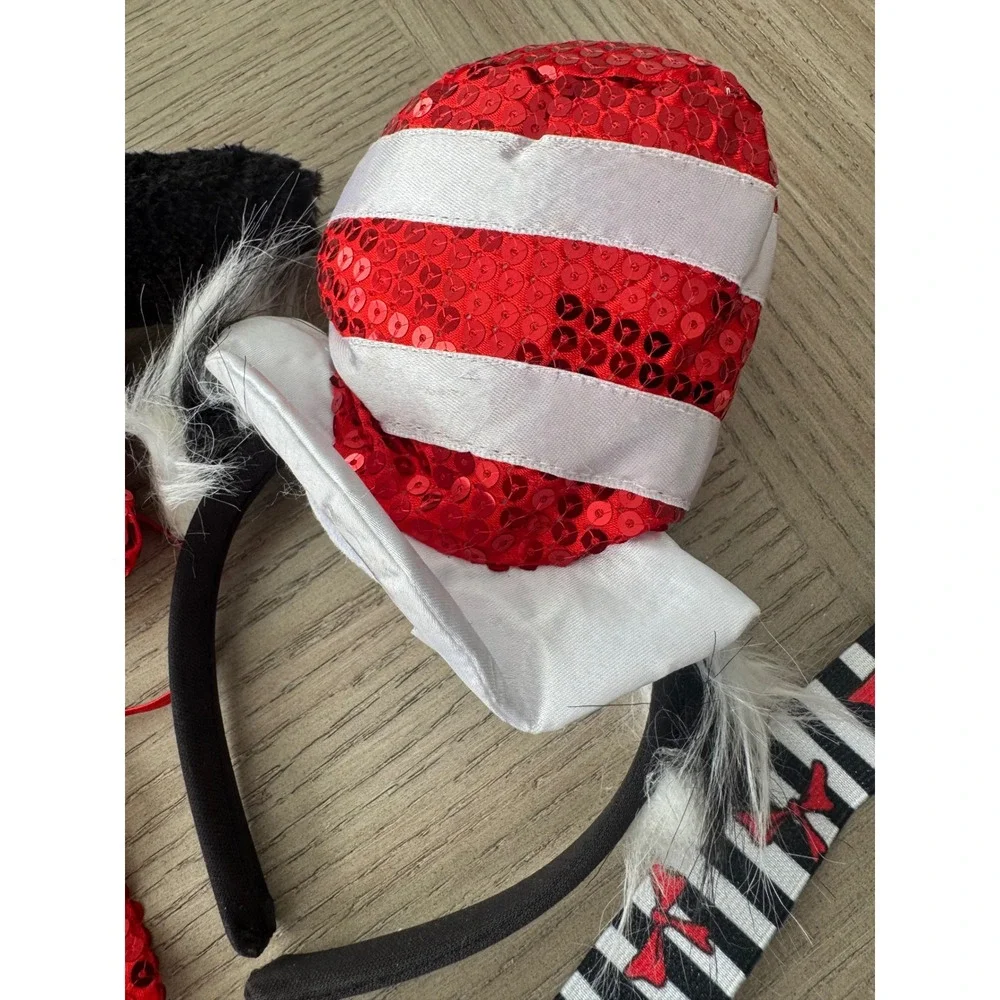 Cat in the Hat Deluxe Costume Kit Bowtie Headband Suspenders‎