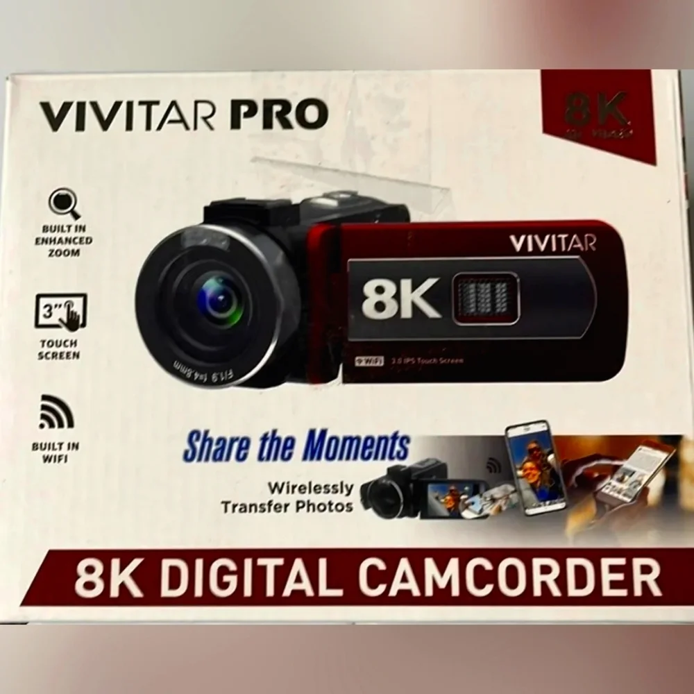 Vivitar Pro 8K Digital Camcorder With Accessory Bundle