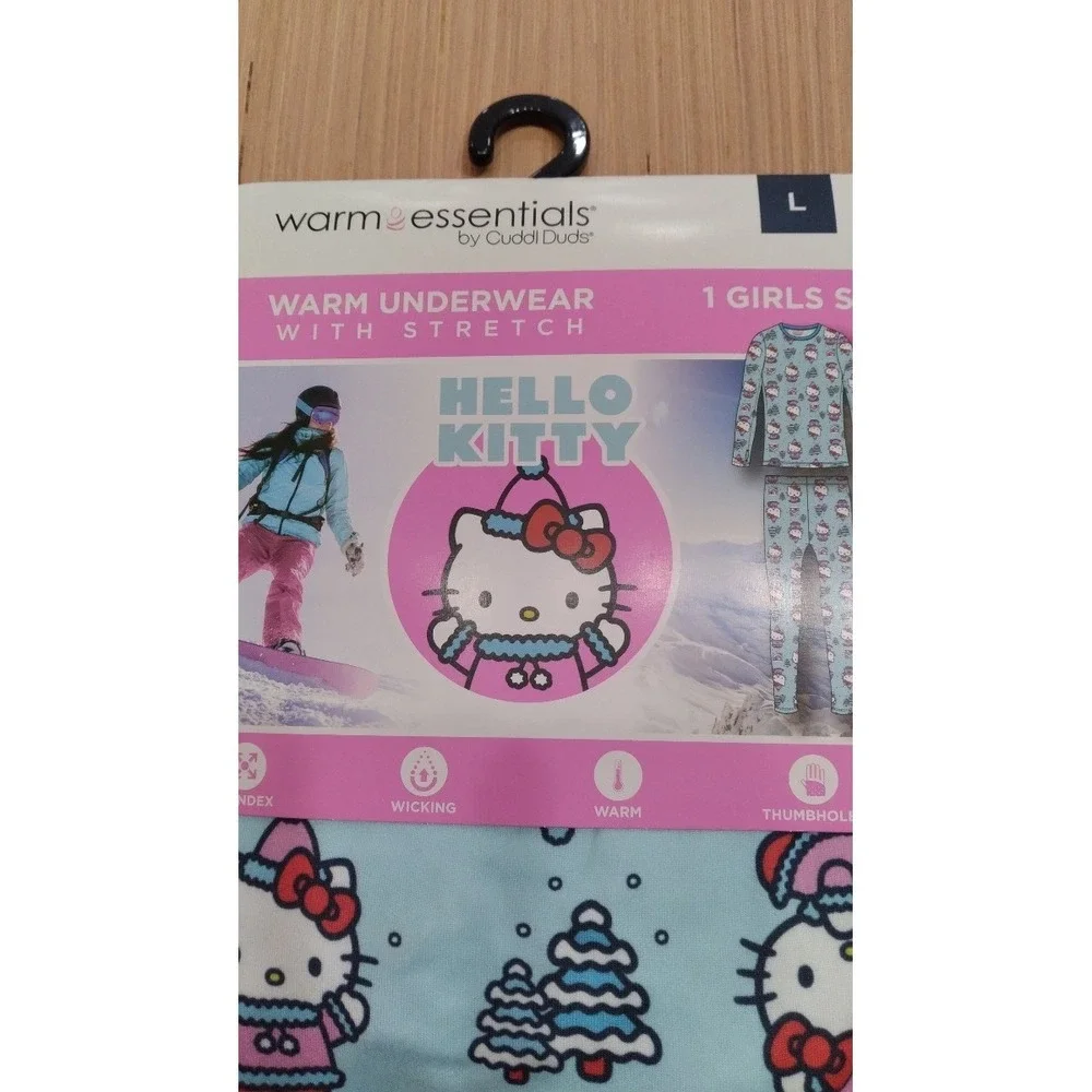 Hello Kitty Cuddl Duds Warm Essentials Warm Underwear With Stretch Size Large‎