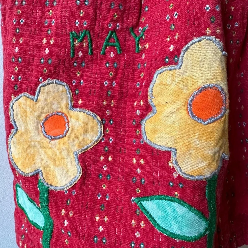 Vintage OshKosh May Flower Overall Jumper Made In USA Rare!