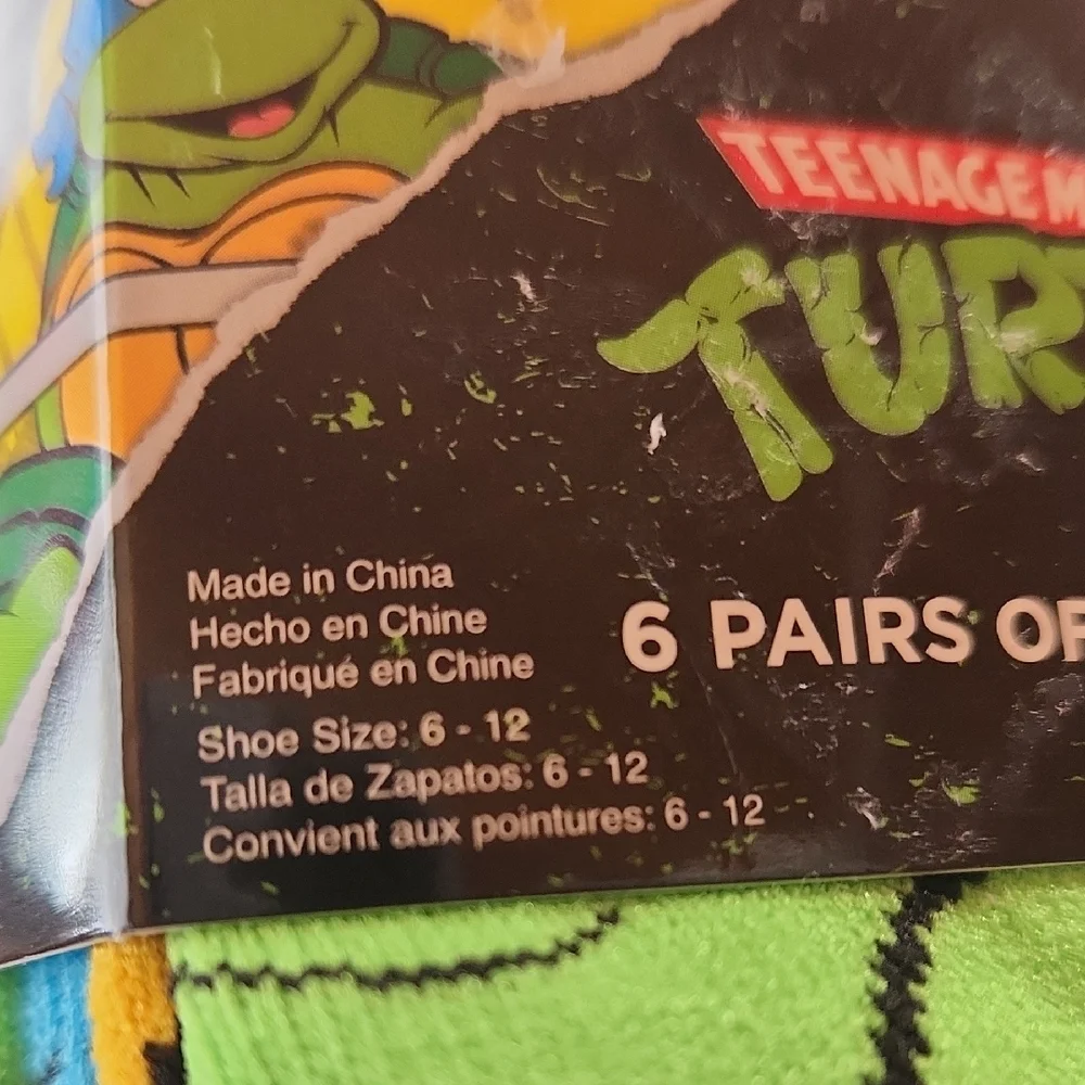 Teenage Mutant Ninja Turtles Sock Set NWT