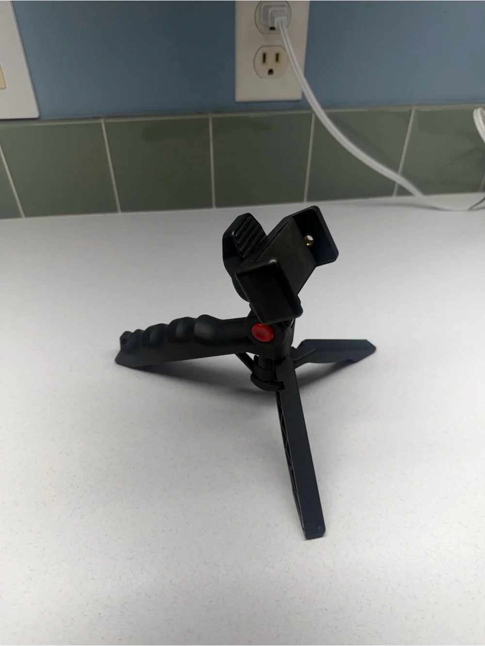 Compact Black Tripod Phone Mount