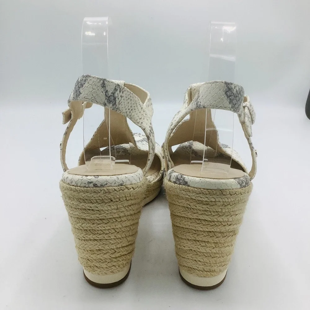 NEW Cole Haan Cloudfeel Embossed Leather Snakeskin Wedge Sandals‎