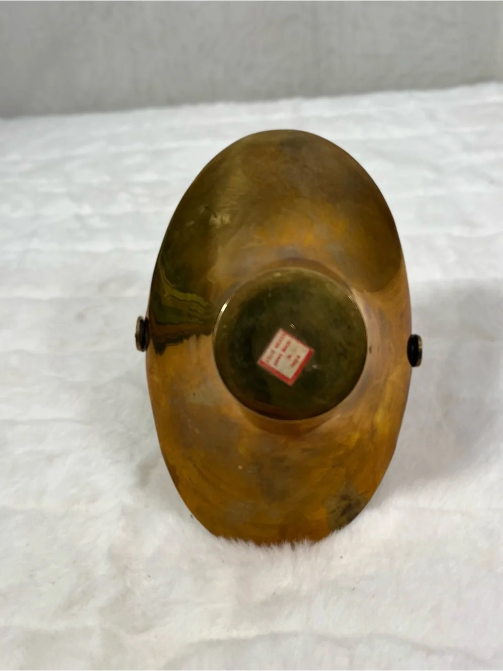 Vintage Brass Trinket Basket with Movable Handle – Mid Century Catchall Bowl