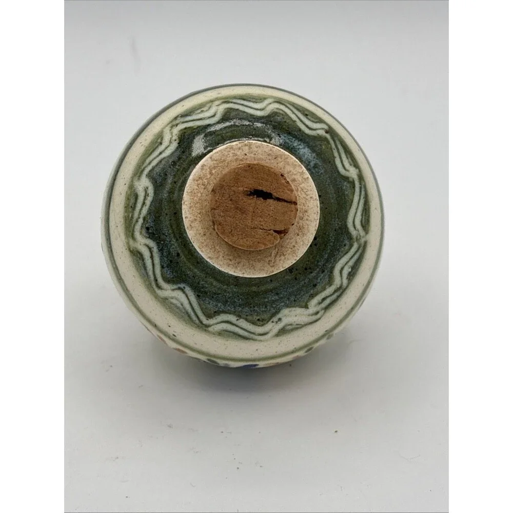 VTG Hand Painted Ceramic Pomander Scent Ball Floral Scentomander Potpourri