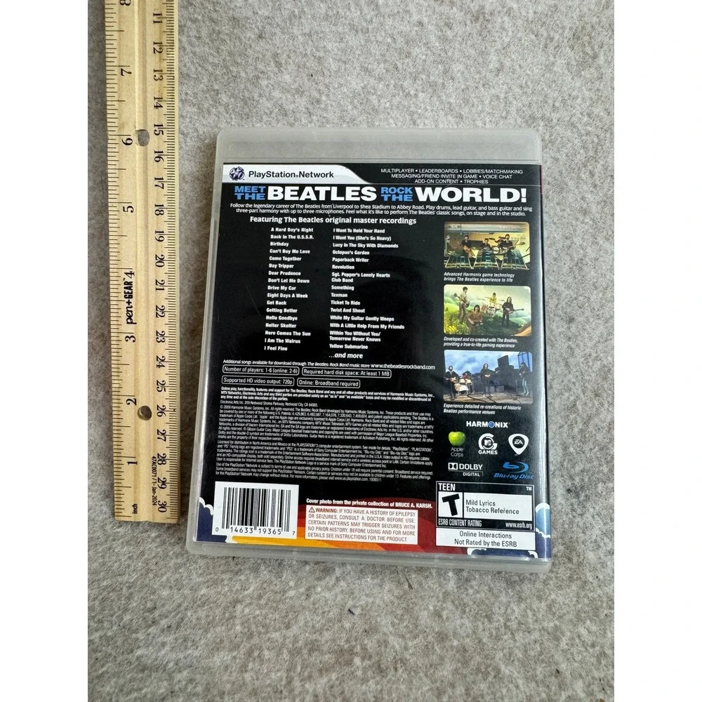 The Beatles Rock Band PlayStation 3 PS3 Video‎ Game Disc Case Manual Complete
