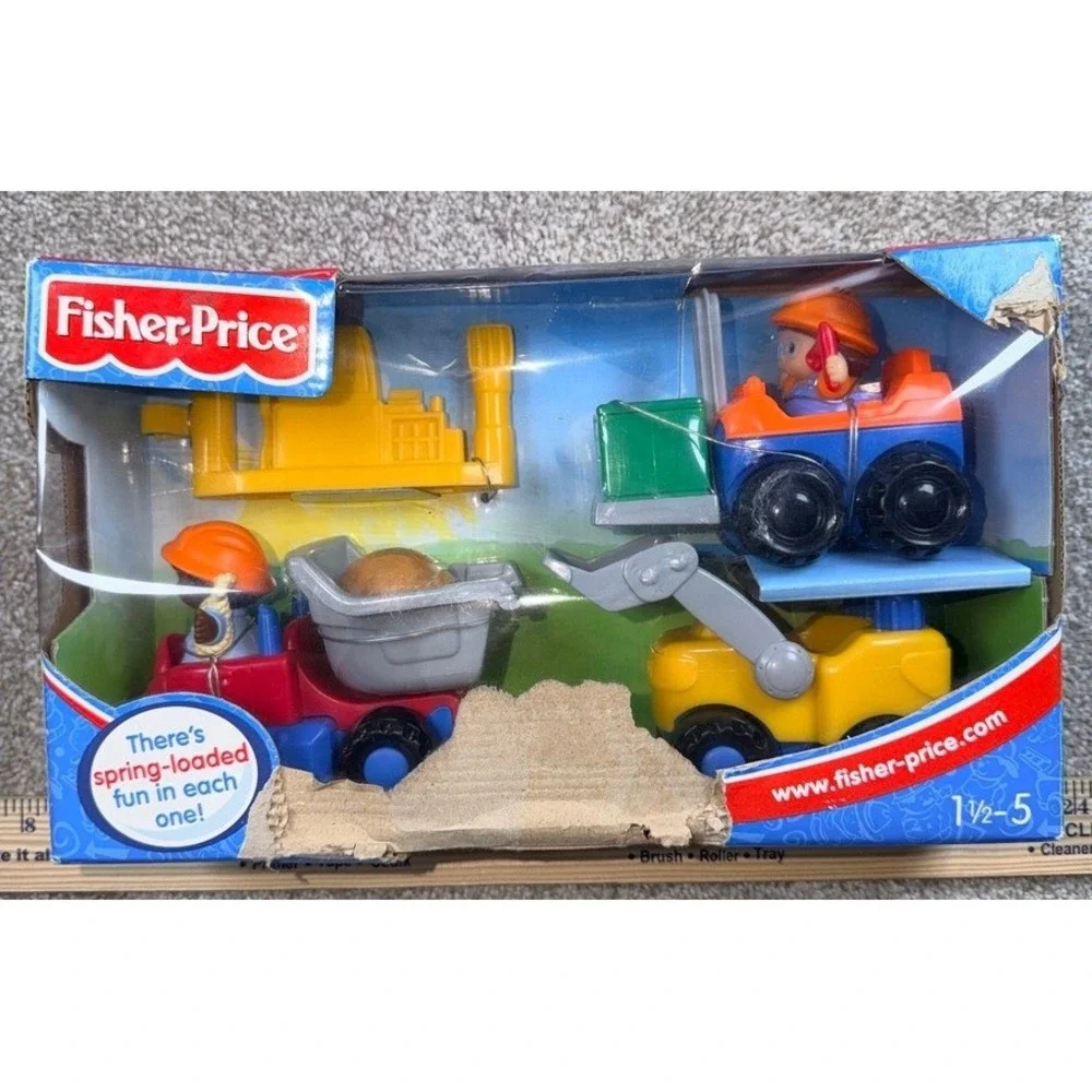 Fisher-Price Little People Lift 'n Load Trucks Construction Set B0135