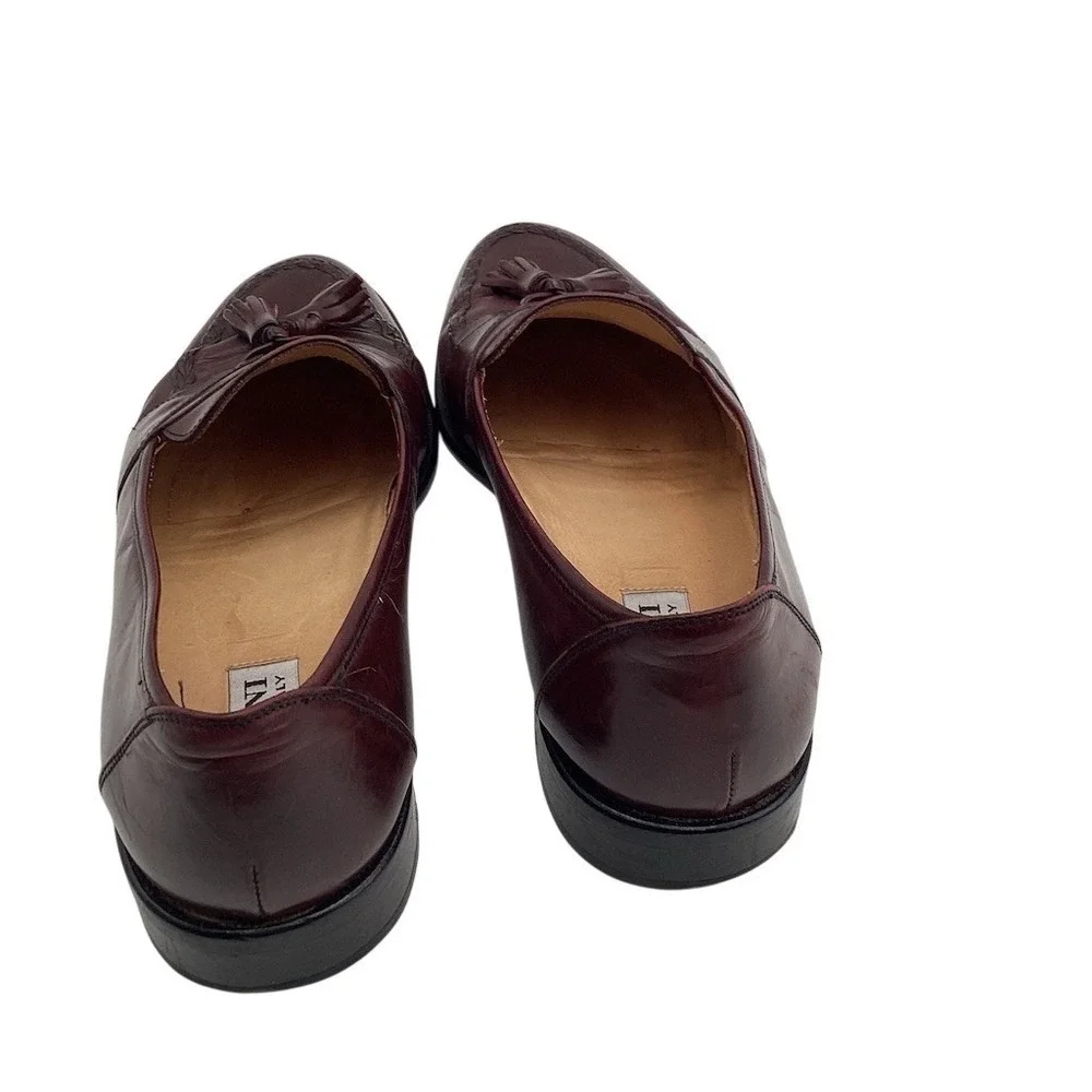 Alfani Tassel Loafers Mens US 11 M Burgundy Red Slip On Dress‎ Shoes
