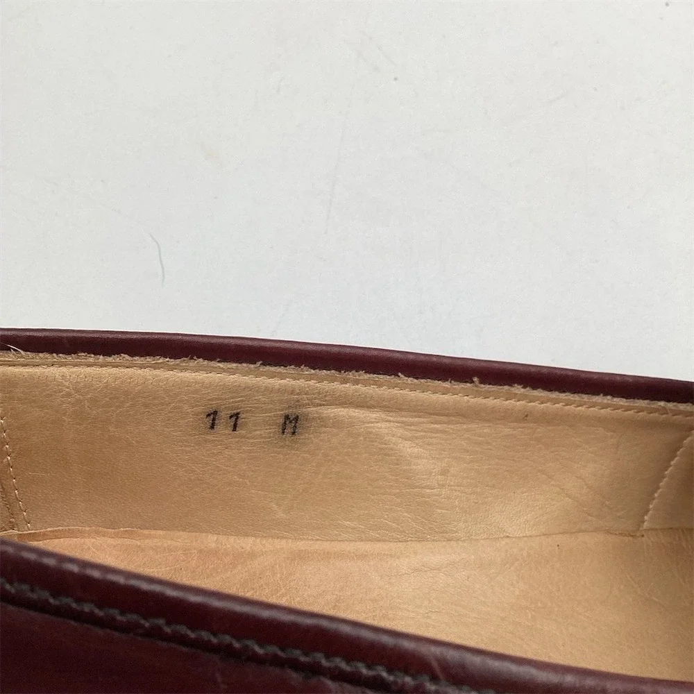 Alfani Tassel Loafers Mens US 11 M Burgundy Red Slip On Dress‎ Shoes