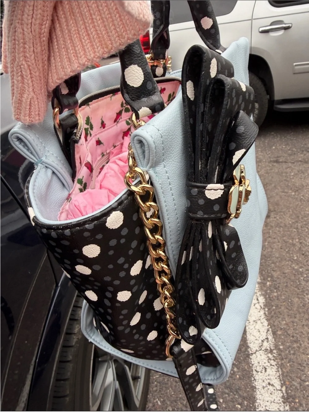 Betsey Johnson structured satchel