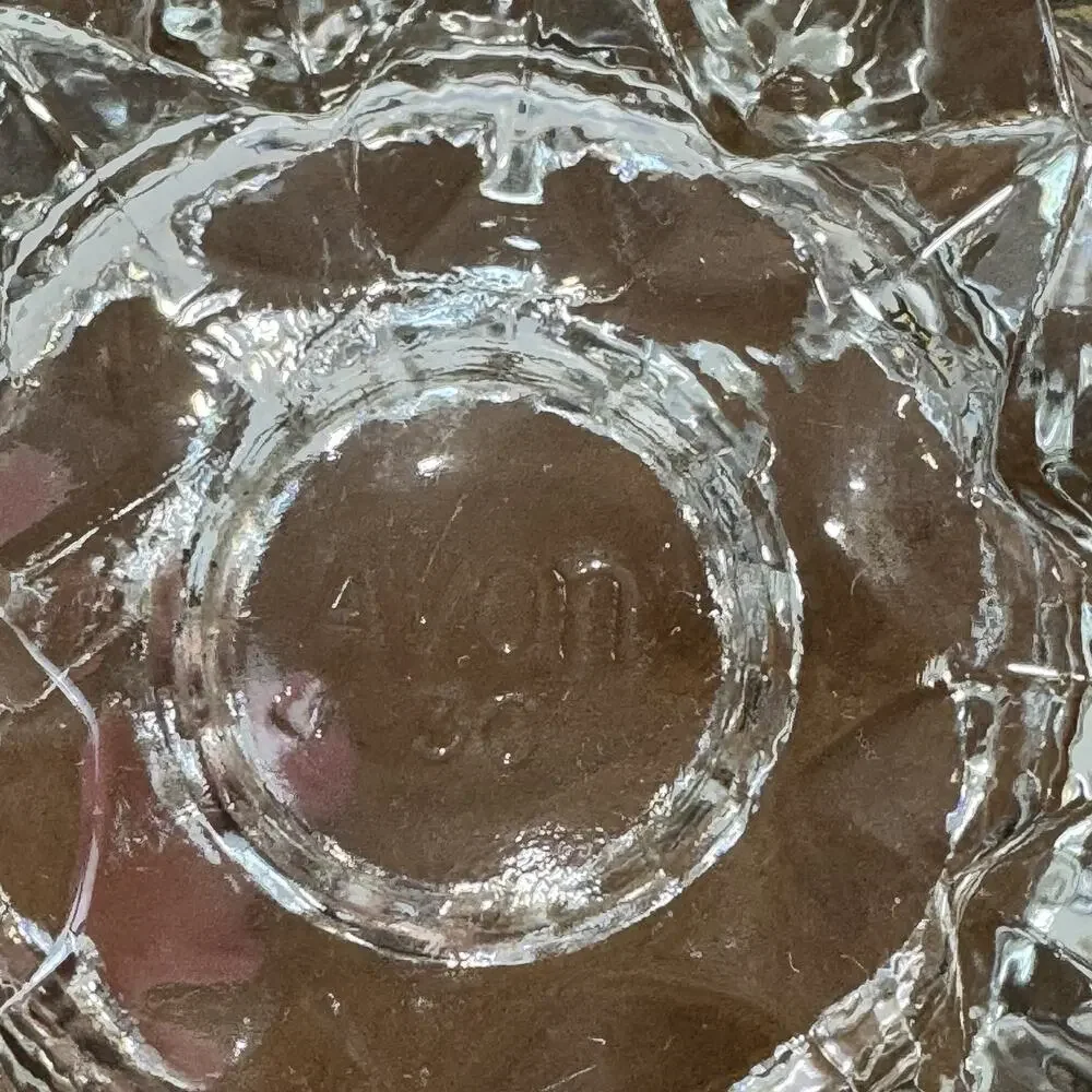 Vintage AVON Clear Glass Faceted Star Votive Tealight Candle Holder Dish Decor