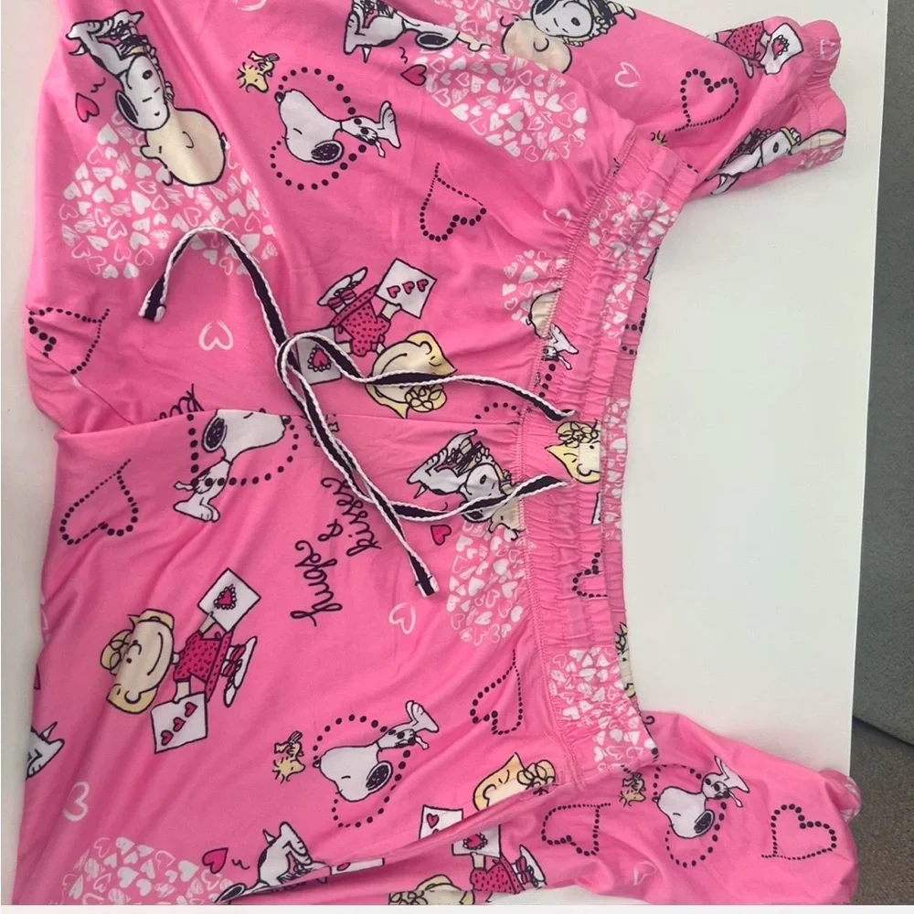 Peanuts Pink Cartoon Pajama Bottoms size 12-14