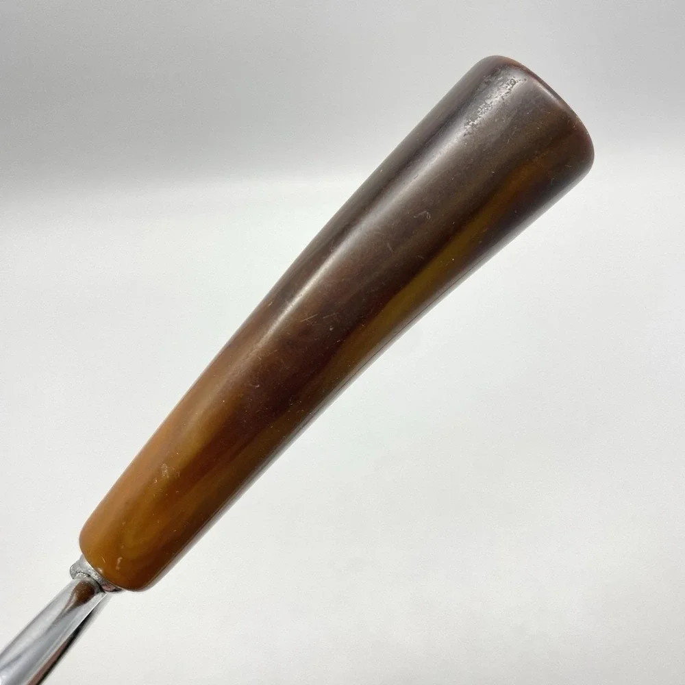 Vtg 4 Barware Utensils Marbled Faux Horn Bottle Opener Cheese Slicer‎ Tongs Fork
